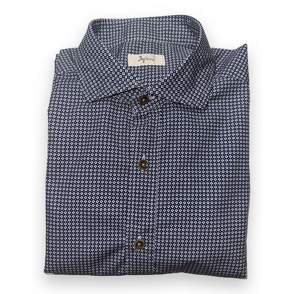 INGRAM Made in Italy 🇮🇹 long sleeve casual button-up Sz Medium - Picture 10 of 13